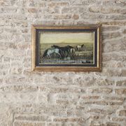 Oil on Panel, Barbizon School - Horses in the Meadow, Signed Lucien V