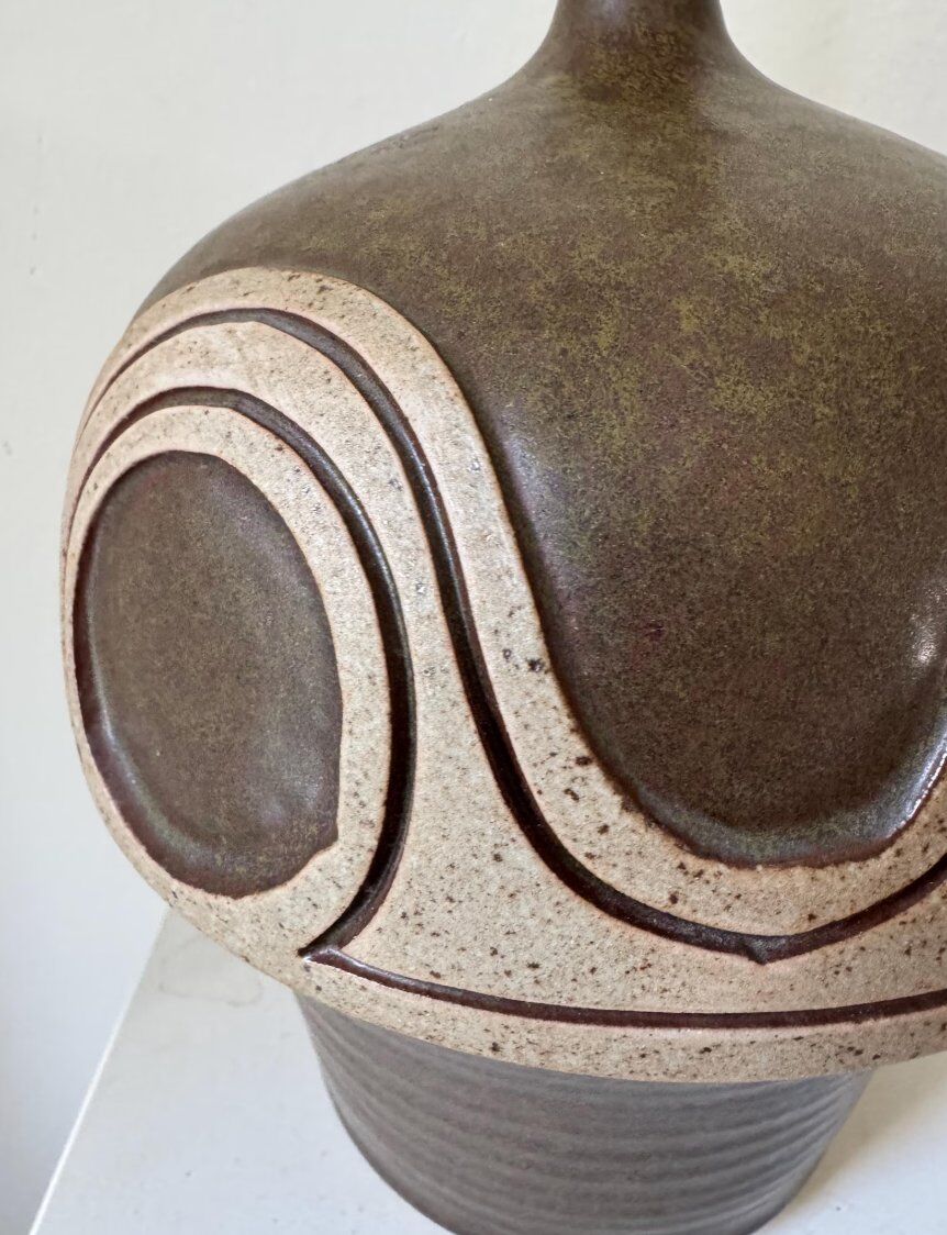 Stoneware table lamp by Marianne Starck for Michael Andersen Bornholm, Denmark, 1960s