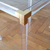 Table d'appoint en plexiglas et verre