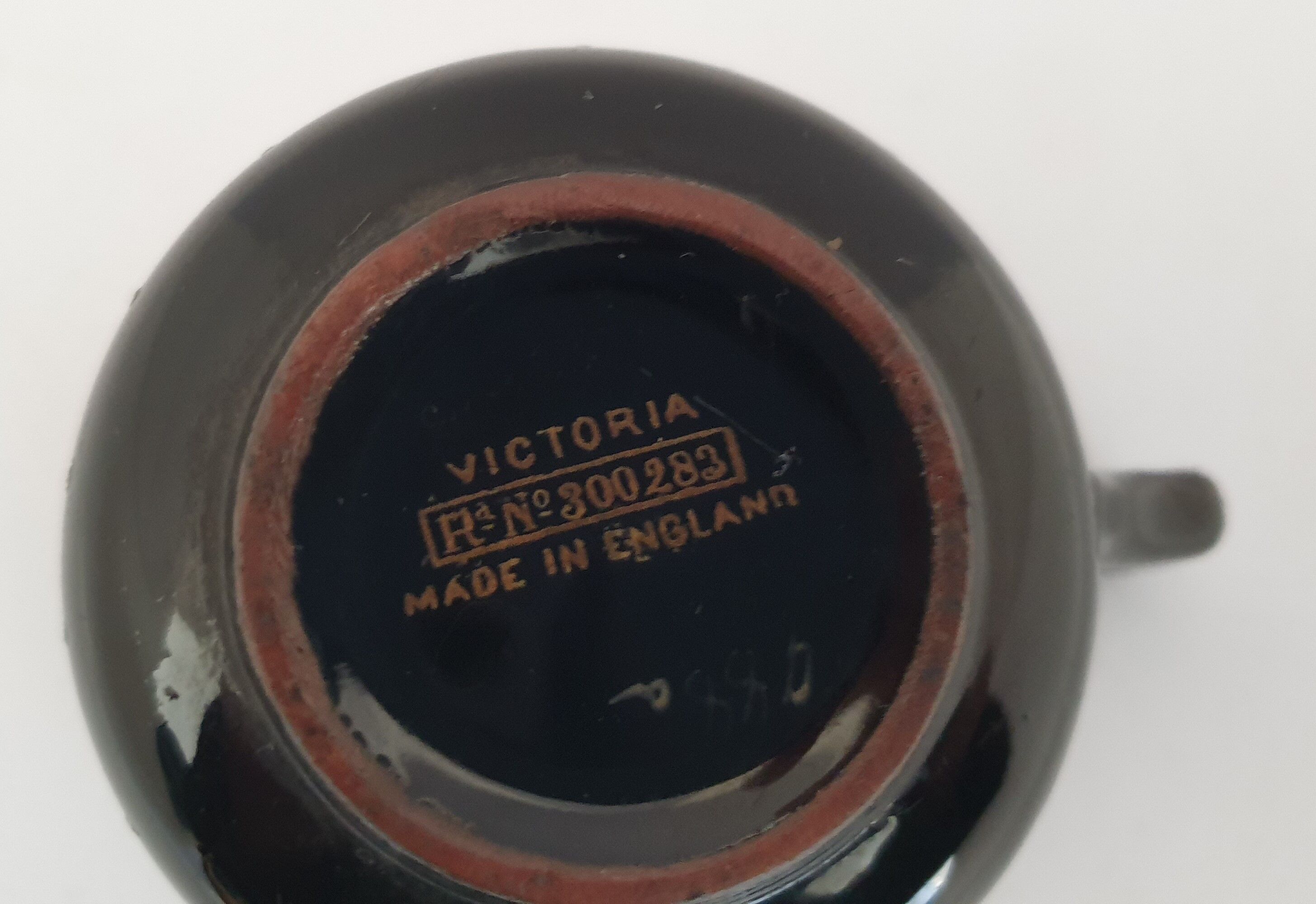 Six coffee cups and saucers in English earthenware Gibson & sons