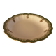 Green Limoges porcelain serving dish with gilt trim
