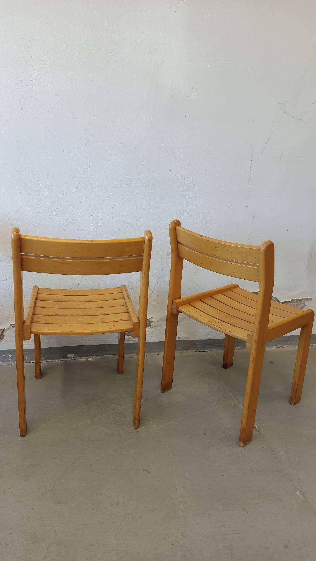 Set of beech chairs