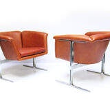 Two Space Age "042" Chairs by Geoffrey Harcourt for Artifort