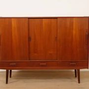 Vintage highboard | Wall cabinet | Teak | 154 cm