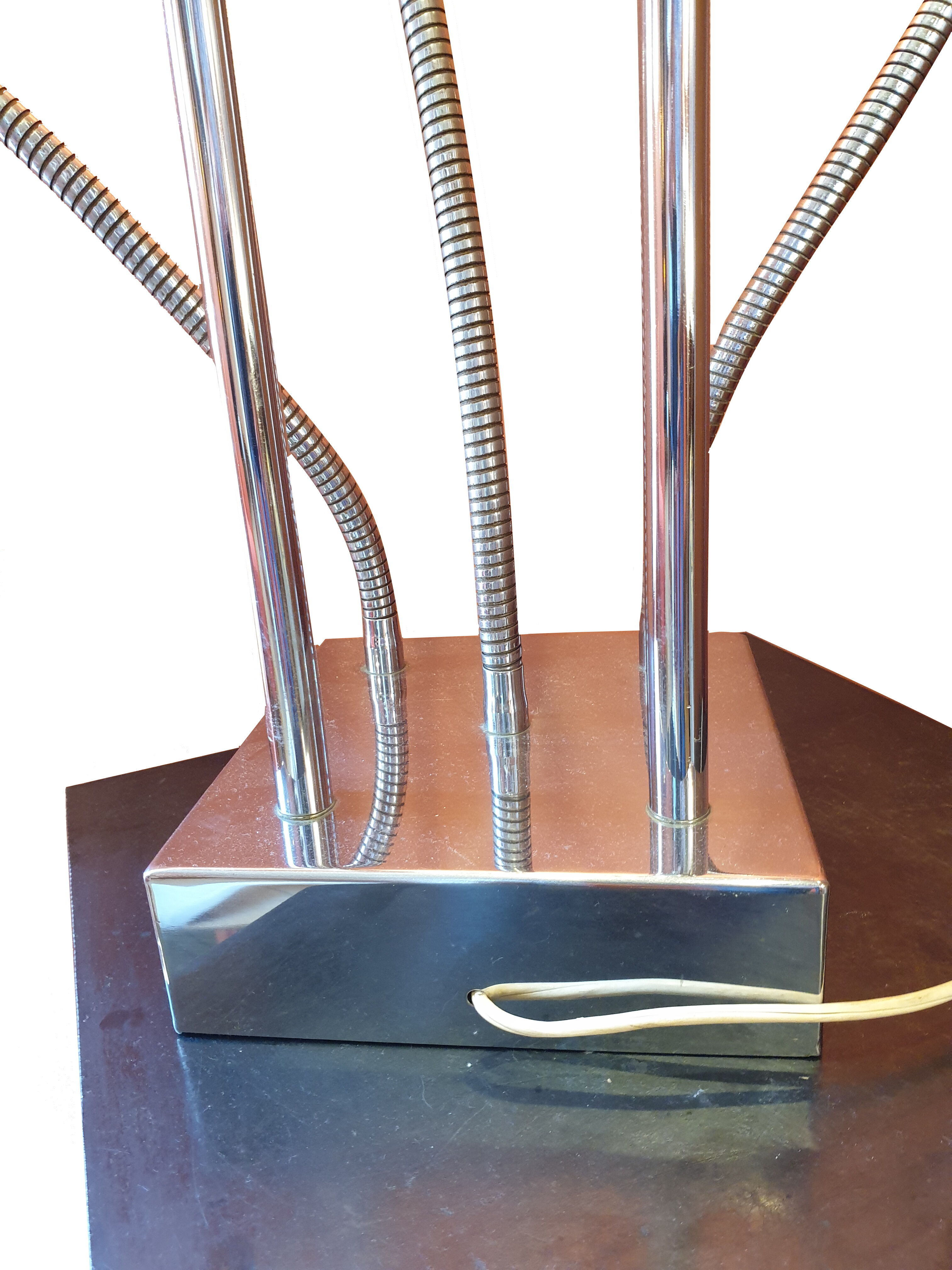 Pierre Folie "hydra" lamp for Jacques Charpentier 5 barrels