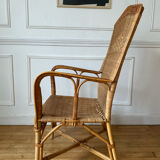 Fauteuil rotin adulte vintage
