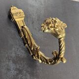 Brass floral coat hook