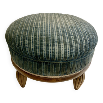 Art Deco footrest stool in beech 20th century