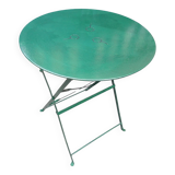 Pretty little folding iron garden table, completely renovated 1980