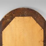 Miroir ovale italien en bois doré du XIXe siècle
