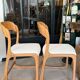 Ancienne paire de chaises Baumann traîneau vintage