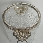 Lion head champagne bucket and its stand 20th century