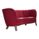 1960s, Danish 2-seater "Banana" sofa, furniture wool, oak wood legs.