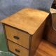 Hairdresser 1970s in teak and oak blond feet compass
