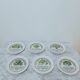 6 plates in auteuil porcelain signed Jacques Lobjoy