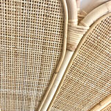 Canage headboard and rattan