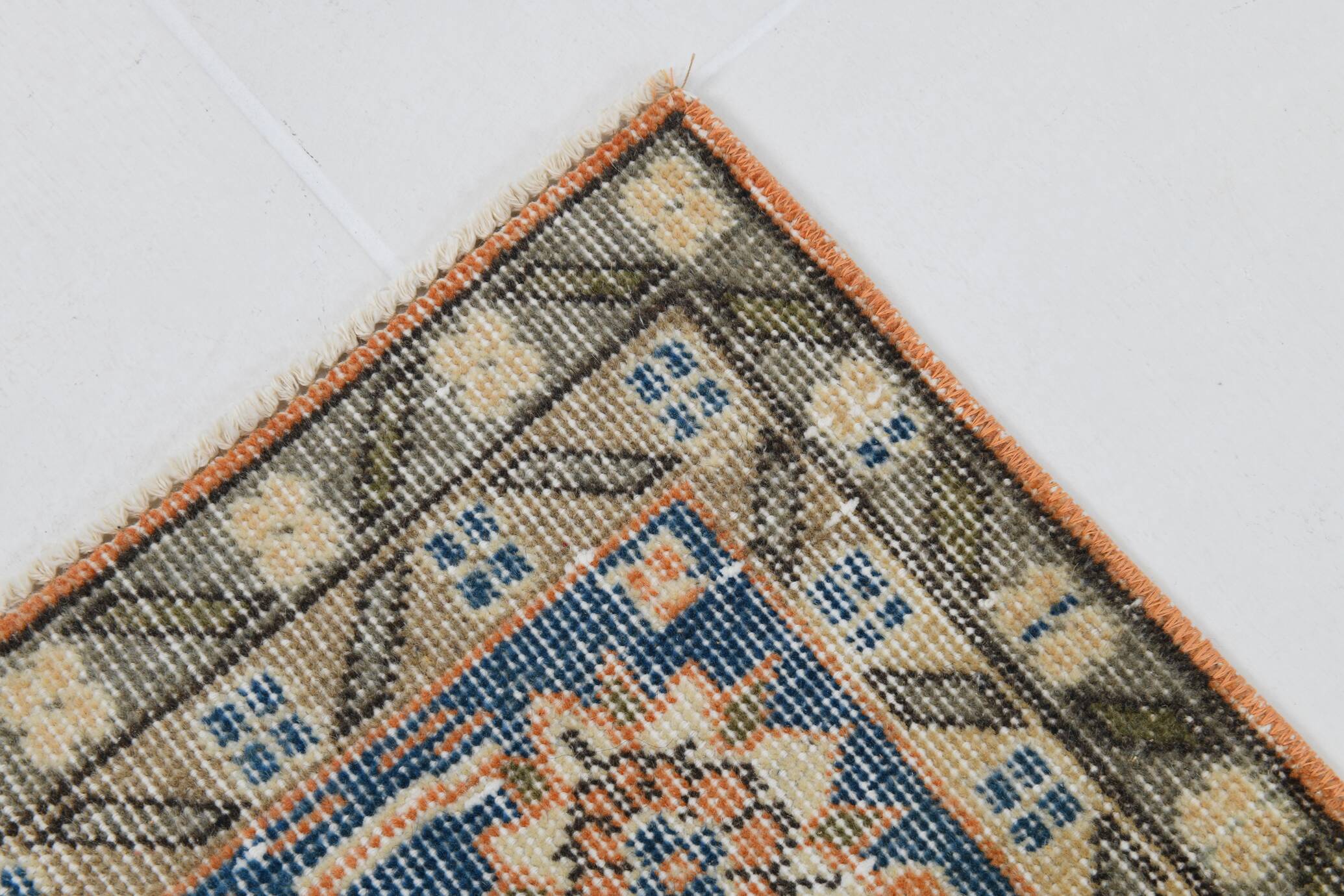 7x12 Peach & Blue Vintage Classic Antique Area Rug, 219x354Cm