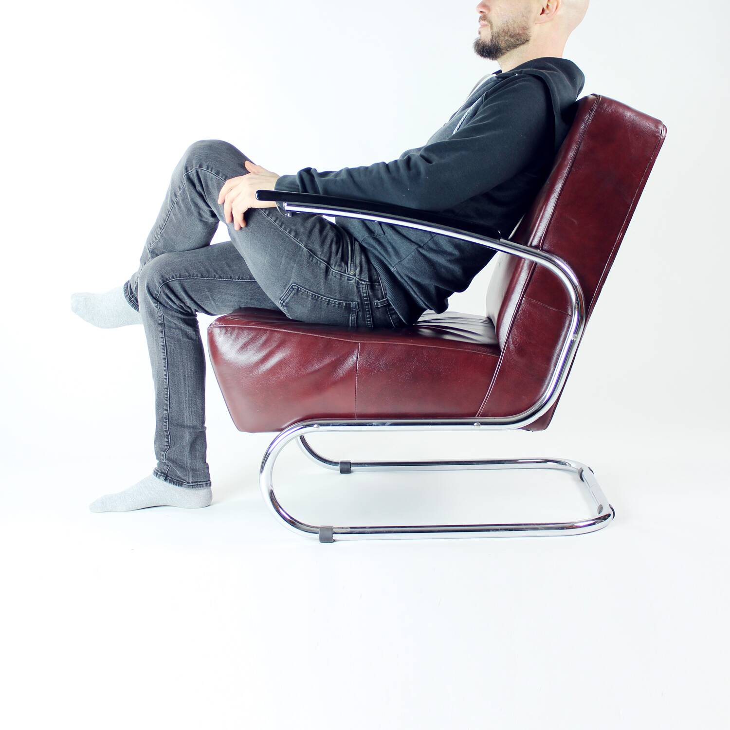 Unique armchair produced in the Bauhaus era, completely restored for the 21st century. the armchair
