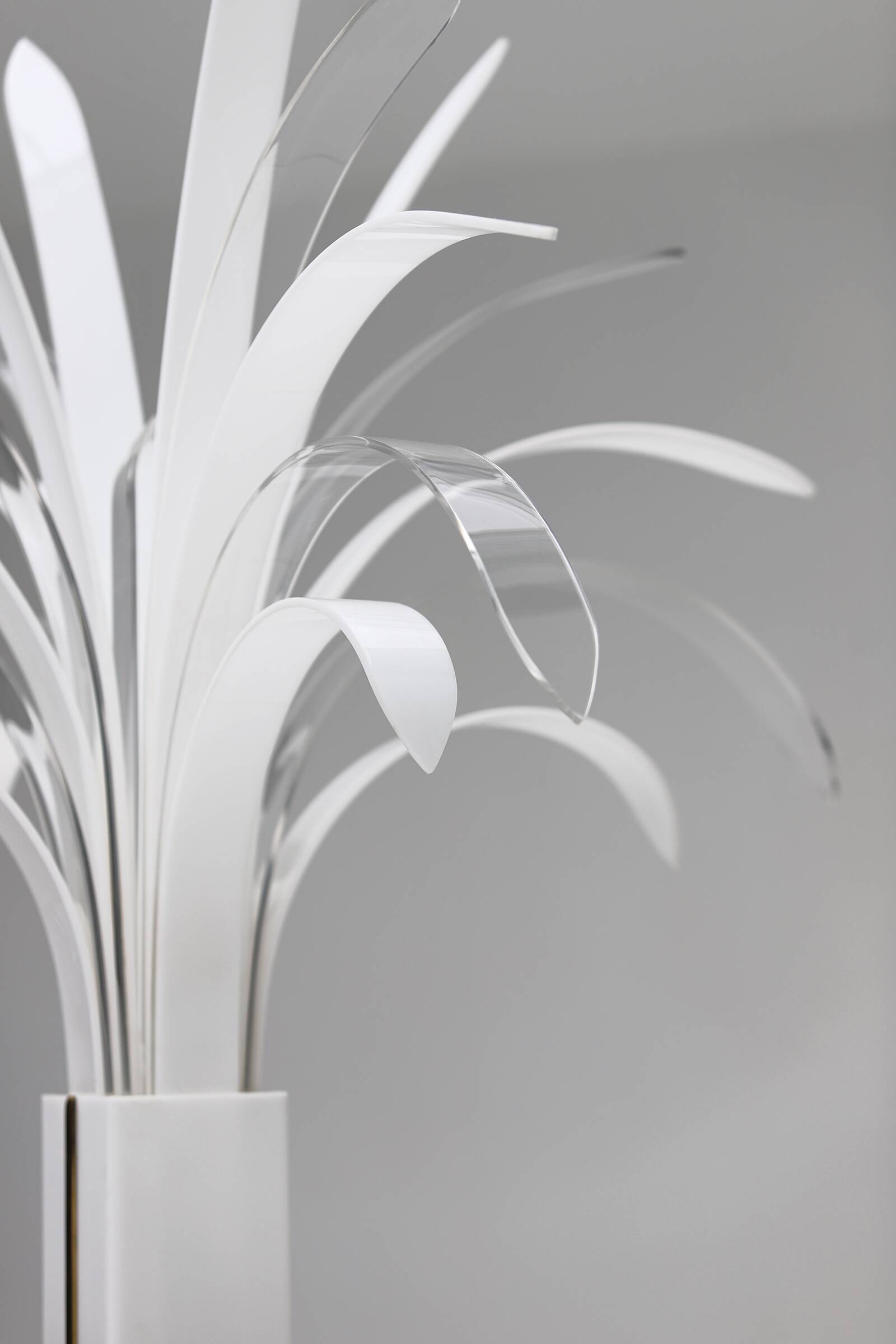 Theo Verhulst 1982 Perspex Palm Floor Lamp