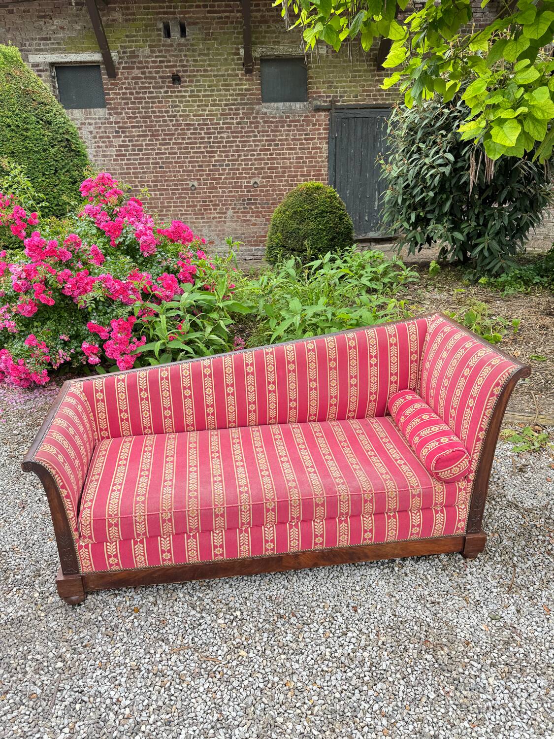 Sofa bench called apple tree in mahogany from the empire period, 19th century