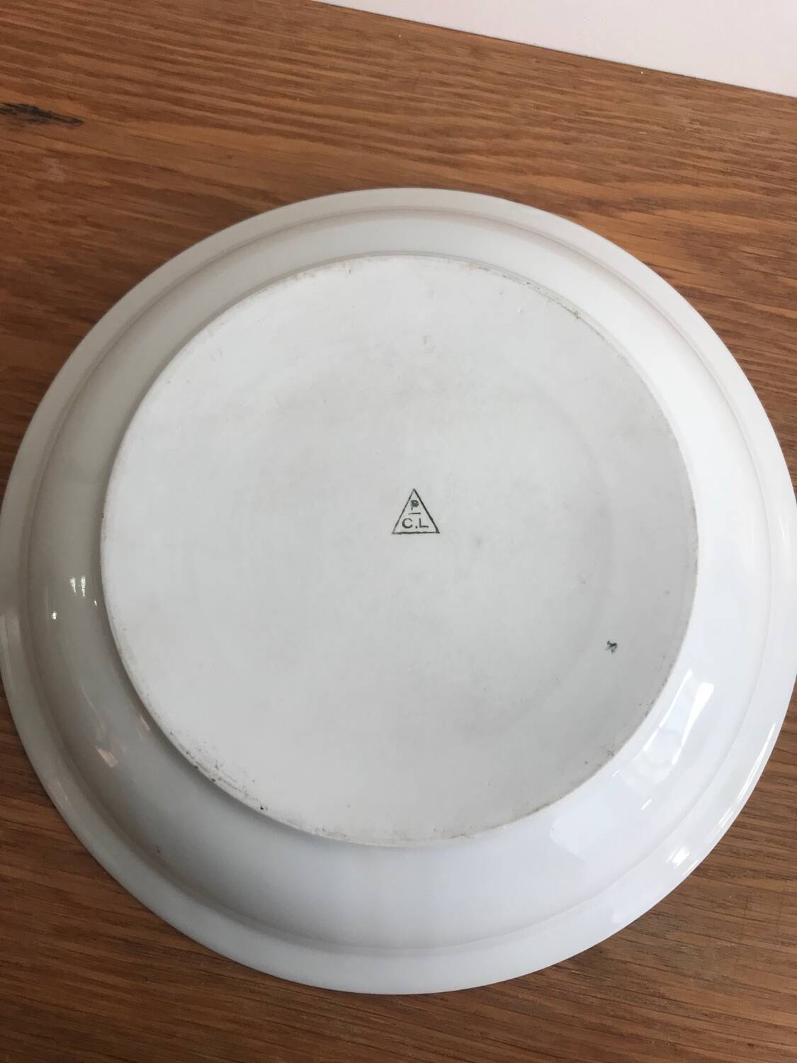 Round Hollow Dish in Limoges Porcelain Signed PCL Fleur