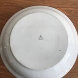 Plat Creu Rond En Porcelaine De Limoges Signé PCL Fleur