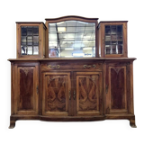 Buffet vitrine galbé époque Art Nouveau, dans l'esprit de L'école de Nancy