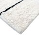 Berber rug 120x180 cm white with black lines