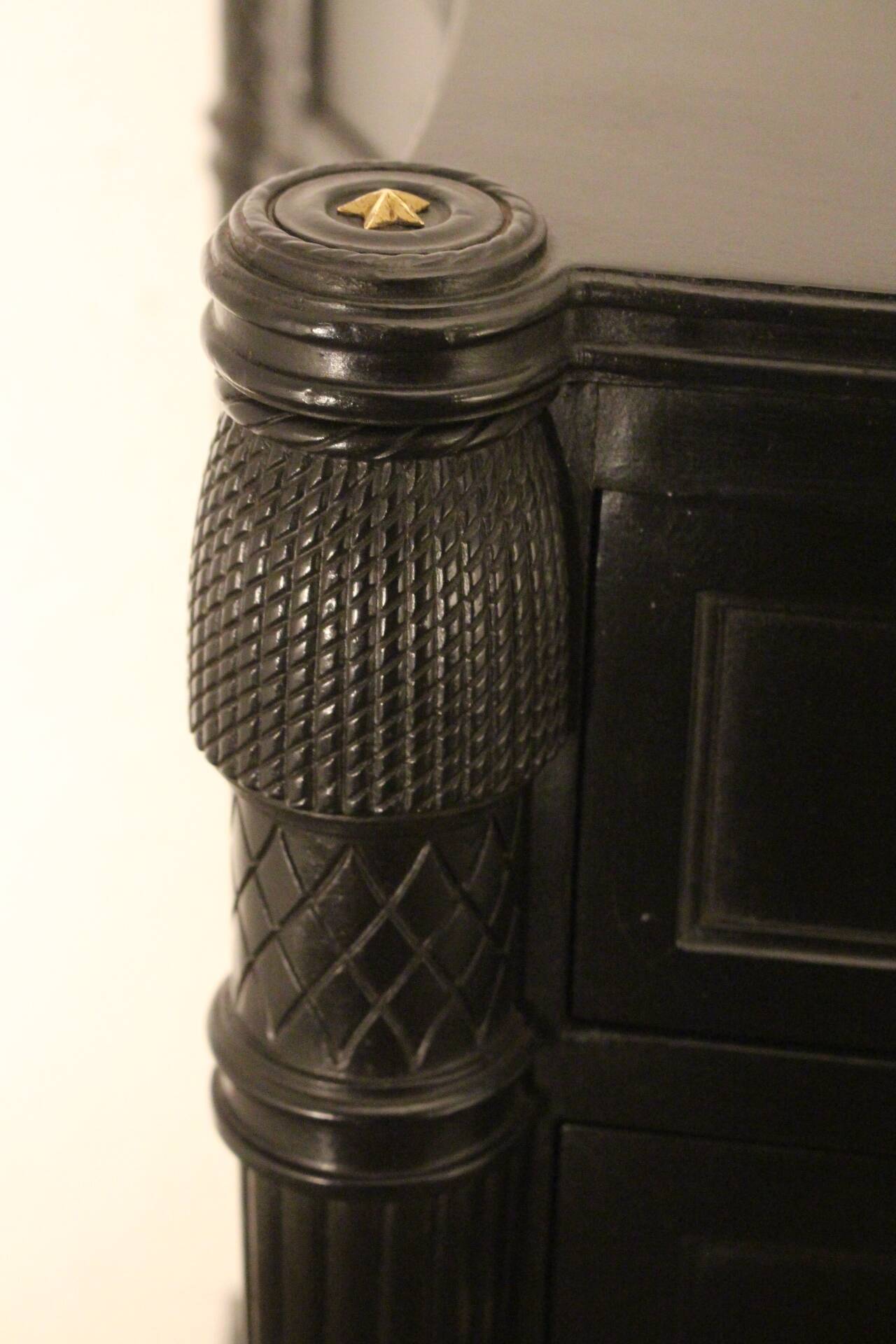 1970s lacquered chest of drawers