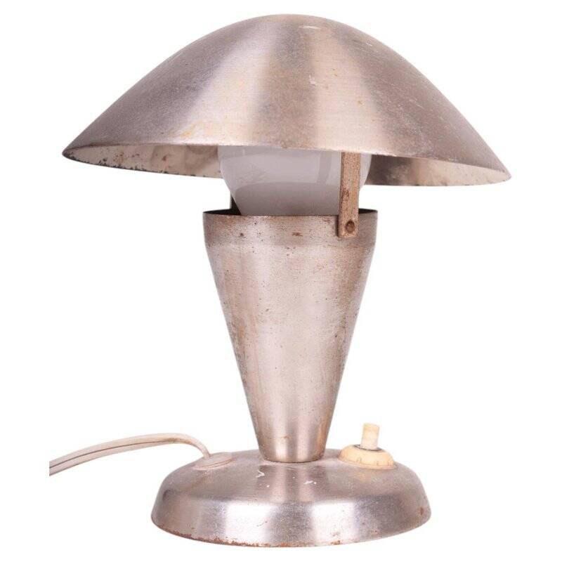 Mid-Century Czech Chrome Table Lamp attributed to J. Hůrka for Napako, 1960s