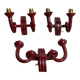 Art Deco ceramic wall lights, adjustable arms