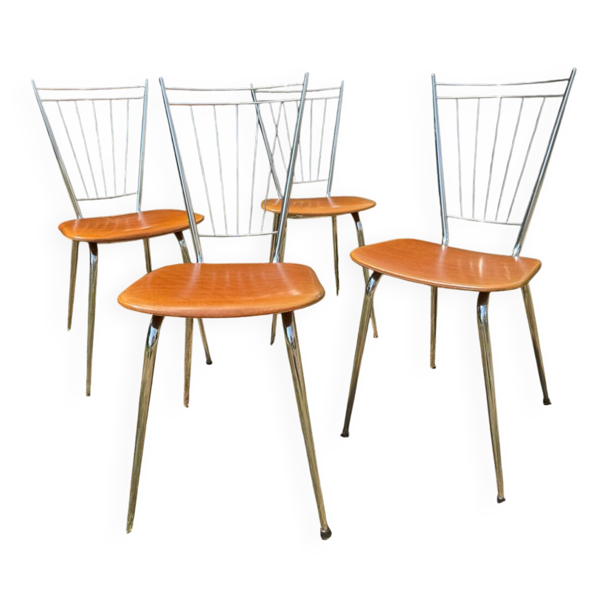Set of 4 vintage Soudex Vinyl chairs