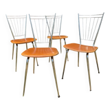 Set of 4 vintage Soudex Vinyl chairs