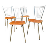 Lot 4 chaises vintage Soudex Vinyl