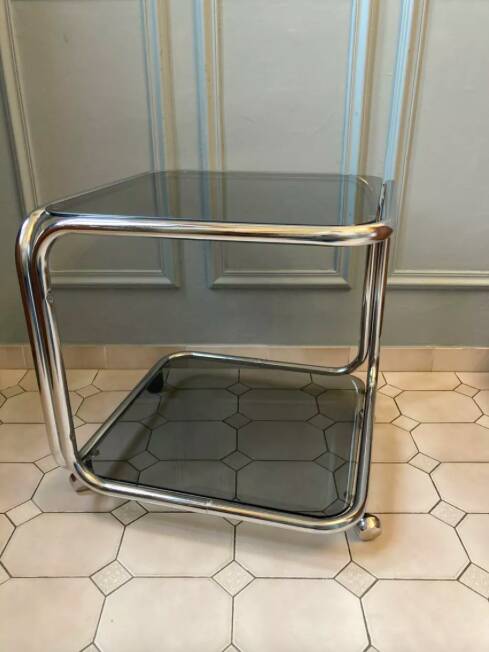 Table basse à double niveau des années 1970