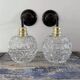Pair of chiseled glass wall sconces