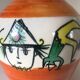 Vase ceramic motifs clowns accolay design 60 years