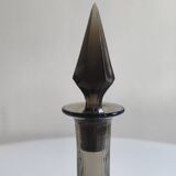 Italian decanter in smoked blown glass 1970