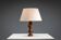Mid-century brutalist wooden table lamp