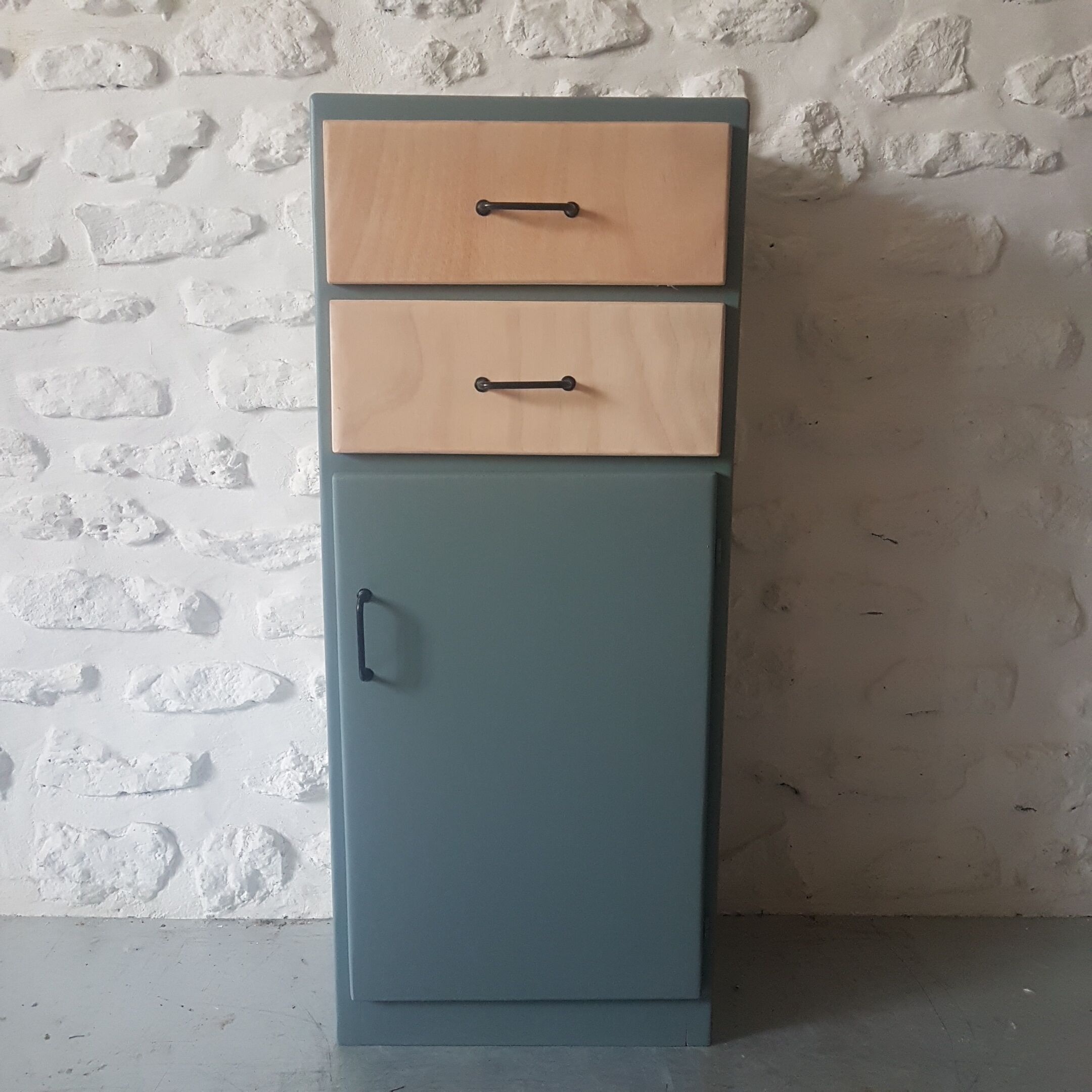 Vintage grey blue chest of drawers