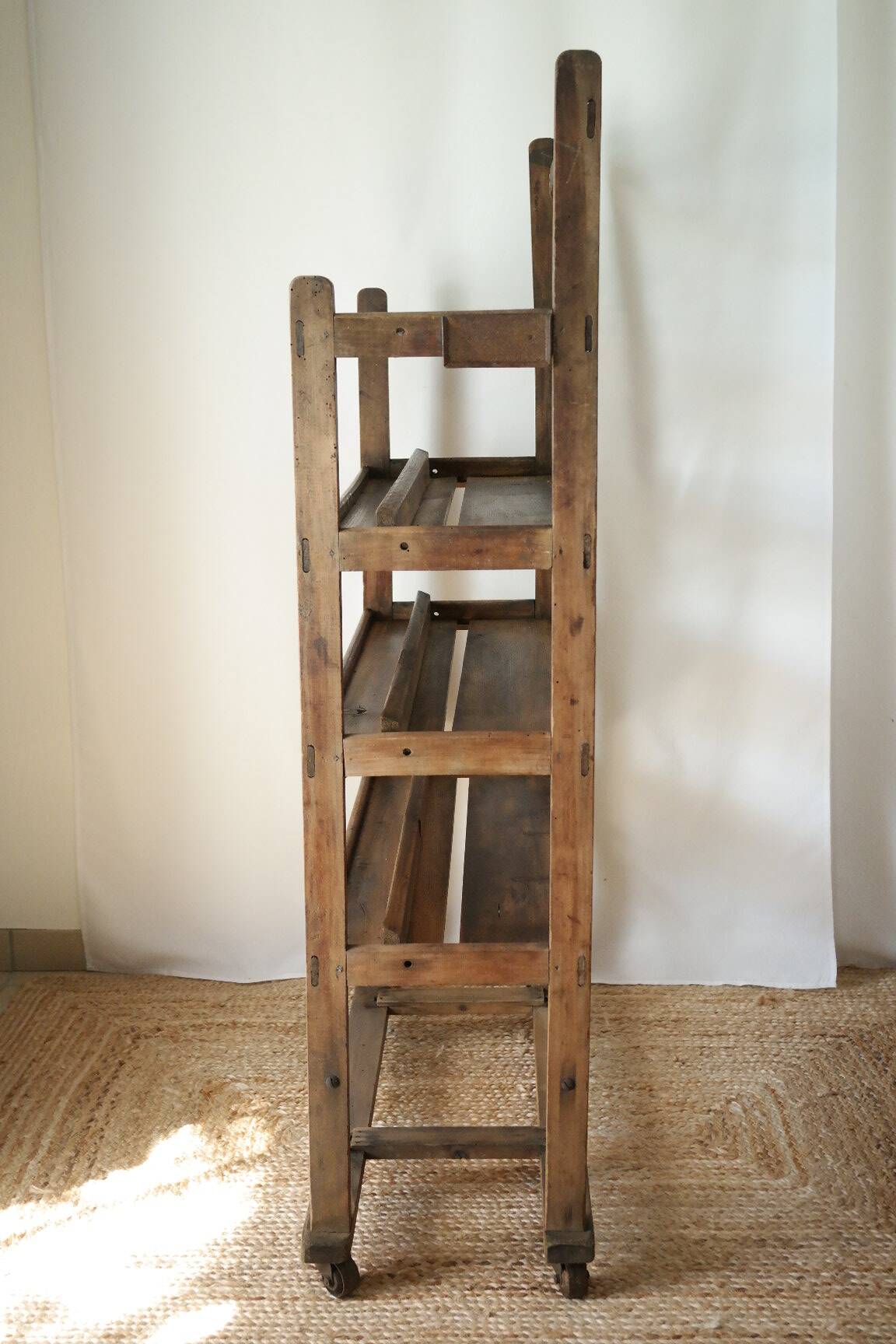 Vintage rolling shelf craft furniture