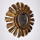 Sun mirror in gilded wood early twentieth century 40cm