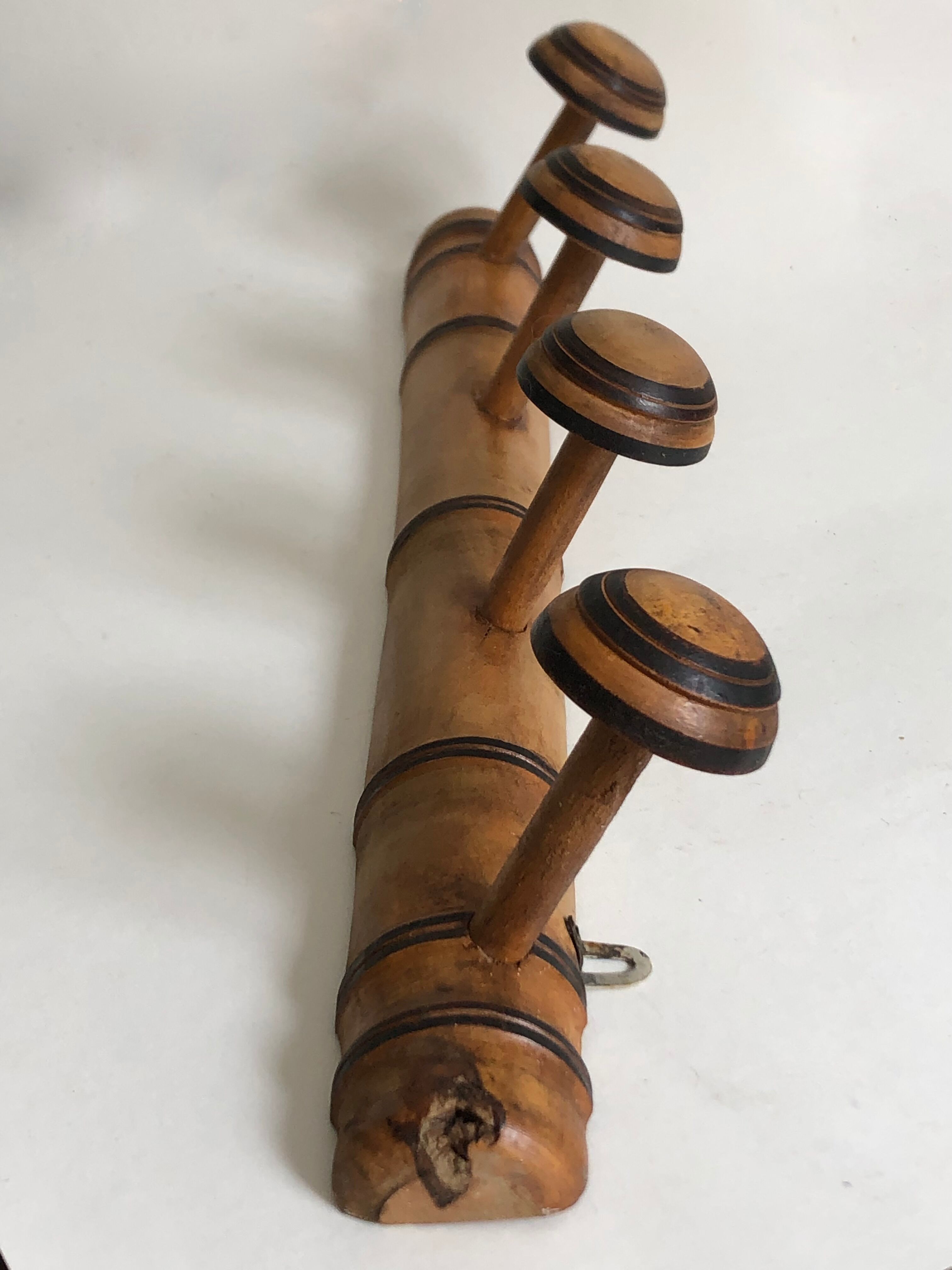 Hook 4 mushrooms, coat rack