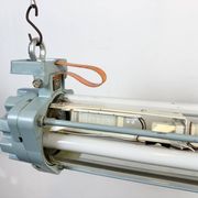 Industrial East German Fluorescent Tube Light From Leuchtenbau Wittenberg, 1980s