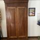 Antique cherry wood wardrobe, Louis Philippe style, 2 doors