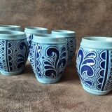 Set of 6 handmade ceramic cups
