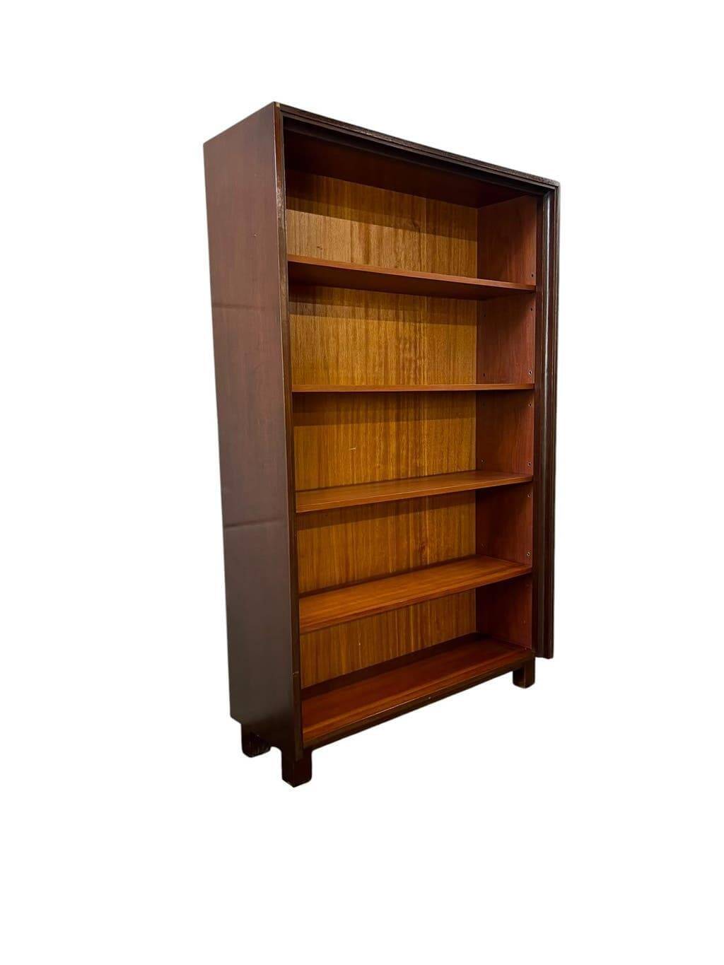 Vintage wooden shallow shelf/display case/bookcase