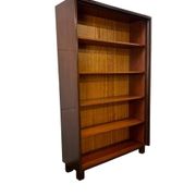 Vintage wooden shallow shelf/display case/bookcase