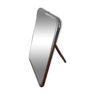 Chrome barber mirror to stand