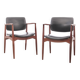 Pair of Scandinavian teak armchairs, model 66